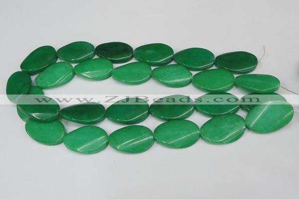 CCN619 15.5 inches 22*30mm twisted oval candy jade beads wholesale