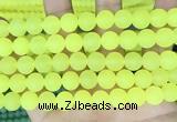 CCN6367 15.5 inches 6mm, 8mm, 10mm & 12mm round matte candy jade beads