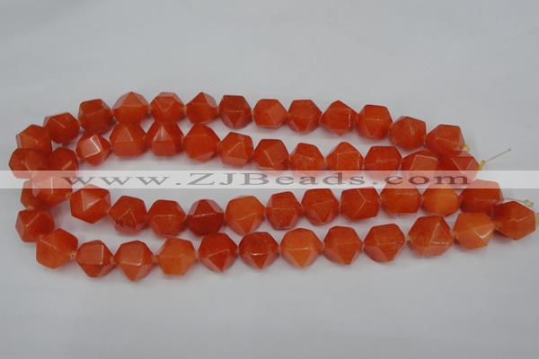 CCN662 15.5 inches 15*15mm faceted nuggets candy jade beads