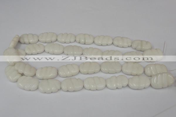CCN680 15.5 inches 15*23mm carved oval candy jade beads wholesale