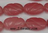 CCN681 15.5 inches 15*23mm carved oval candy jade beads wholesale