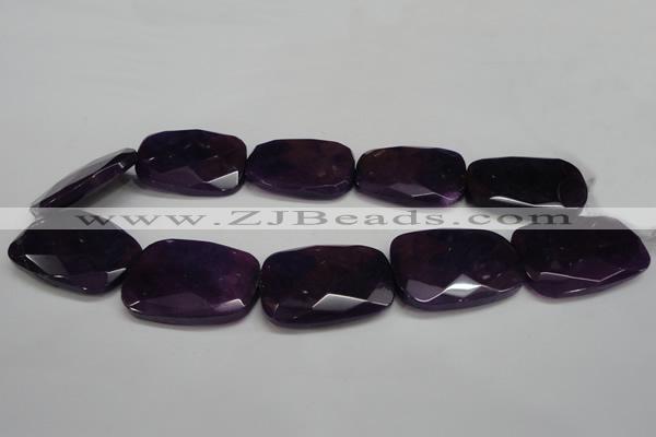 CCN707 15.5 inches 30*40mm faceted trapezoid candy jade beads