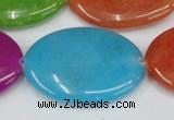 CCN726 15.5 inches 25*35mm oval candy jade beads wholesale