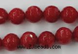 CCN773 15.5 inches 6mm faceted round candy jade beads wholesale