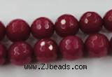 CCN774 15.5 inches 6mm faceted round candy jade beads wholesale