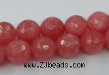 CCN787 15.5 inches 8mm faceted round candy jade beads wholesale