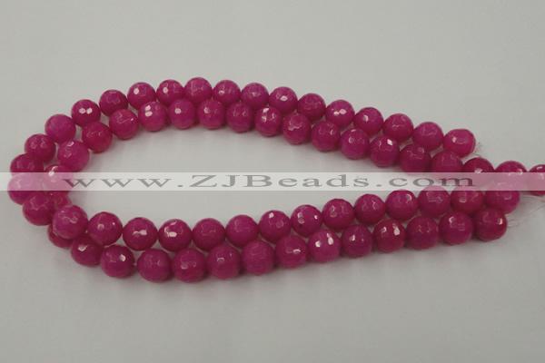 CCN822 15.5 inches 12mm faceted round candy jade beads wholesale