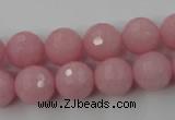 CCN837 15.5 inches 14mm faceted round candy jade beads wholesale