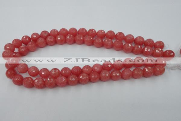 CCN838 15.5 inches 14mm faceted round candy jade beads wholesale