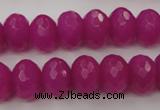 CCN906 15.5 inches 9*12mm faceted rondelle candy jade beads