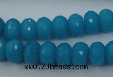 CCN910 15.5 inches 9*12mm faceted rondelle candy jade beads