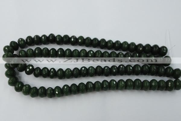 CCN913 15.5 inches 9*12mm faceted rondelle candy jade beads