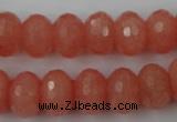 CCN918 15.5 inches 10*14mm faceted rondelle candy jade beads