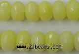 CCN919 15.5 inches 10*14mm faceted rondelle candy jade beads