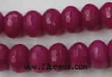 CCN921 15.5 inches 10*14mm faceted rondelle candy jade beads