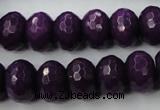 CCN922 15.5 inches 10*14mm faceted rondelle candy jade beads