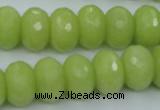 CCN923 15.5 inches 10*14mm faceted rondelle candy jade beads