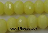 CCN932 15.5 inches 12*16mm faceted rondelle candy jade beads