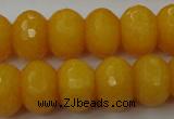 CCN933 15.5 inches 12*16mm faceted rondelle candy jade beads