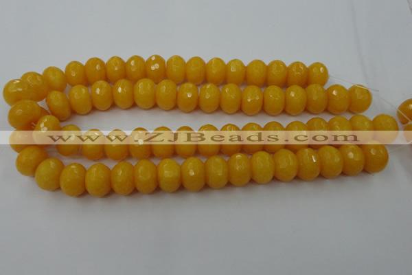 CCN933 15.5 inches 12*16mm faceted rondelle candy jade beads