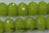 CCN934 15.5 inches 12*16mm faceted rondelle candy jade beads