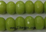 CCN935 15.5 inches 12*16mm faceted rondelle candy jade beads