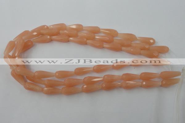CCN974 15.5 inches 9*22mm faceted teardrop candy jade beads