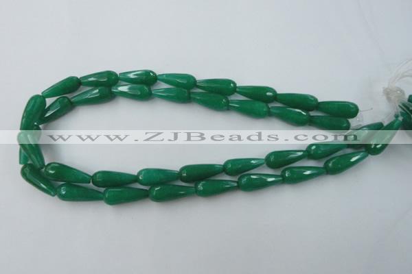 CCN978 15.5 inches 9*22mm faceted teardrop candy jade beads