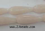 CCN981 15.5 inches 10*30mm faceted teardrop candy jade beads