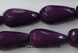 CCN991 15.5 inches 13*25mm faceted teardrop candy jade beads