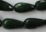 CCN998 15.5 inches 13*25mm faceted teardrop candy jade beads