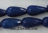 CCN999 15.5 inches 13*25mm faceted teardrop candy jade beads