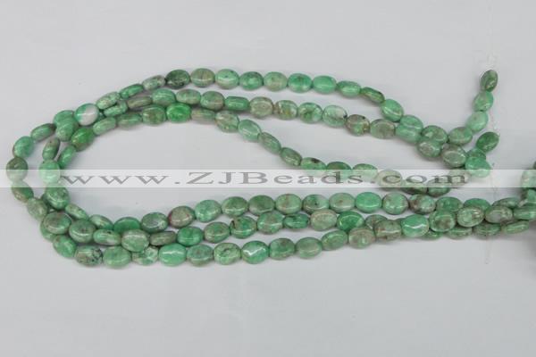 CCO116 15.5 inches 8*10mm oval dyed natural chrysotine beads