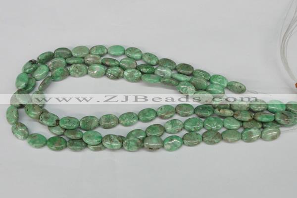 CCO117 15.5 inches 10*14mm oval dyed natural chrysotine beads