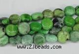 CCO130 15.5 inches 8mm flat round dyed natural chrysotine beads