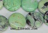 CCO33 15.5 inches 20mm flat round natural chrysotine beads