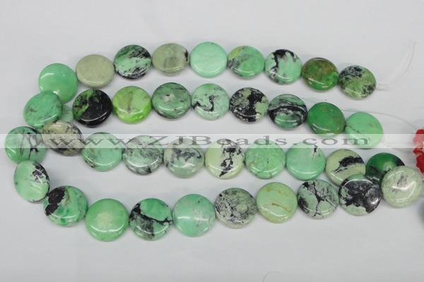 CCO33 15.5 inches 20mm flat round natural chrysotine beads