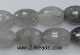 CCQ100 15.5 inches 13*18mm faceted rice cloudy quartz beads