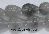 CCQ107 15.5 inches 15*20mm teardrop cloudy quartz beads wholesale