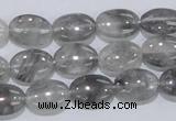 CCQ145 15.5 inches 10*14mm oval cloudy quartz beads wholesale