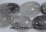CCQ148 15.5 inches 18*25mm oval cloudy quartz beads wholesale