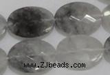 CCQ156 15.5 inches 18*25mm faceted oval cloudy quartz beads wholesale