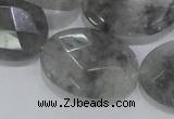 CCQ157 15.5 inches 24*30mm faceted oval cloudy quartz beads wholesale