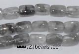 CCQ174 15.5 inches 8*12mm rectangle cloudy quartz beads wholesale