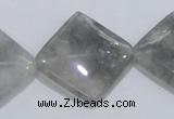 CCQ205 15.5 inches 25*25mm diamond cloudy quartz beads wholesale