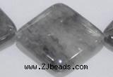 CCQ206 15.5 inches 40*40mm diamond cloudy quartz beads wholesale