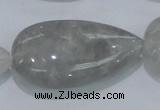 CCQ224 15.5 inches 25*45mm teardrop cloudy quartz beads wholesale