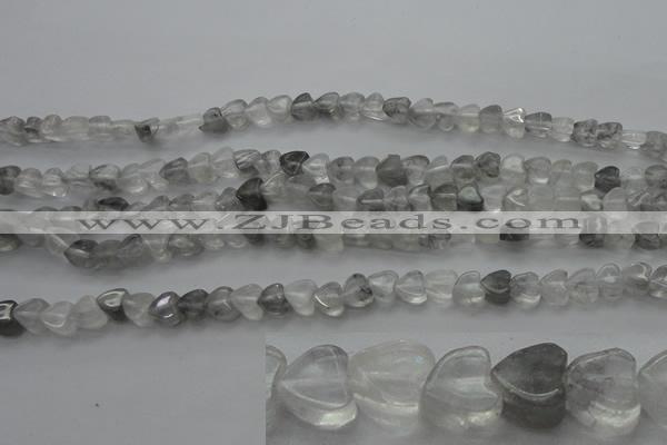 CCQ241 15.5 inches 4*4mm heart cloudy quartz beads wholesale