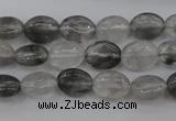 CCQ243 15.5 inches 8*10mm oval cloudy quartz beads wholesale