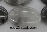 CCQ245 15.5 inches 25*35mm oval cloudy quartz beads wholesale